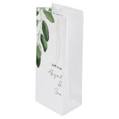 愛の名パーソナライズされた前結婚で ワインギフトバッグ (正面アングル)