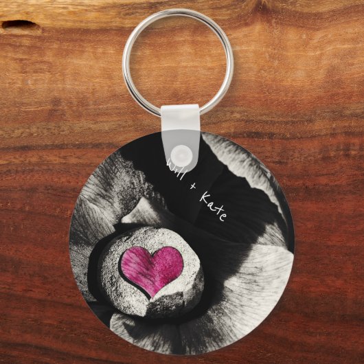 愛の名前と石のハース(一緒に+永遠) キーホルダー (正面)