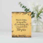 愛の名言が添えられたアンティーク ヴィンテージ ウェディング 案内ポストカード (スタンド正面)