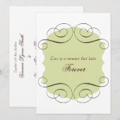 愛の名言付きの結婚式招待状 招待状 (正面/裏面)