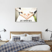 愛の名誉に従う結婚の写真を伸ばしたキャンバス キャンバスプリント (インサイチュ (寝室))