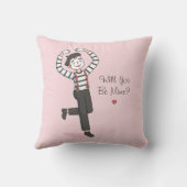 愛の告白パンおもしろいのパントマイム クッション (裏面)