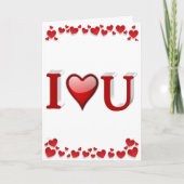 愛の告白 赤いバレンタインデー カード (正面)