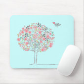 愛の咲く木そして鳥 マウスパッド (マウス)