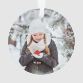 愛の喜びと平和の抽象芸術ブラシストロークの写真 オーナメント (裏面)