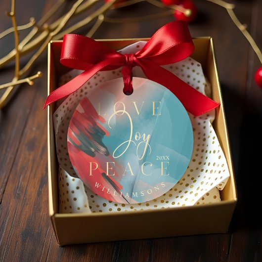 愛の喜びと平和の抽象芸術ブラシストロークの写真 オーナメント