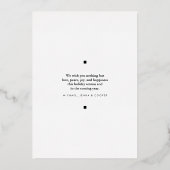 愛の喜びと平和メリークリスマスホリデー 箔シーズンカード (裏面)