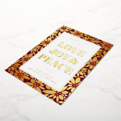 愛の喜びと平和 | あなたの写真を追加 箔シーズンカード (回転した状態)