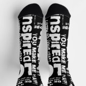 愛の喜びインスピレーションの言葉バレンタインデー ソックス (上部)