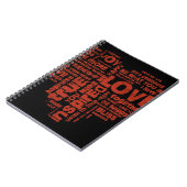 愛の喜びインスピレーションの言葉バレンタインデー ノートブック (左側)