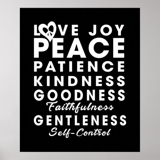 愛の喜び平和の忍耐の親切に忠実 ポスター (正面)