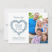 愛の喜び平和の青いミスタントー写真クリスマス (正面)