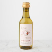 愛の喜び平和クリスマスポインセチア ワインラベル (正面)