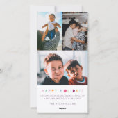 愛の喜び平和ハグ絵文字クリスマスフォトコラージュ シーズンカード (裏面)