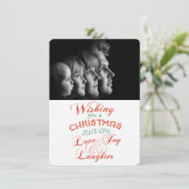 愛の喜び笑いクリスマスフォトフラットカード シーズンカード (スタンド正面)