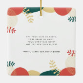 愛の喜び3フォトファミリークリスマス セラミックオーナメント (裏面)