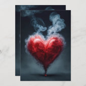 「愛の囁き:煙で作られたハート」 シーズンカード (正面/裏面)