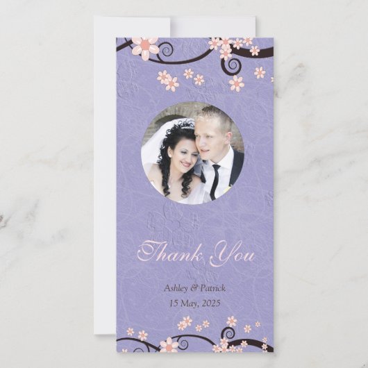 愛の囚人Violetありがとう写真 サンキューカード (正面)