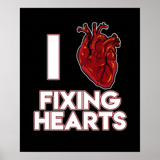 愛の固定ハート外科医の手術医 ポスター (正面)