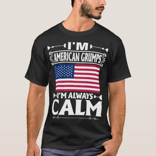 愛の国の旗アメリカ人は穏やかな贈り物に不満 Tシャツ (正面)