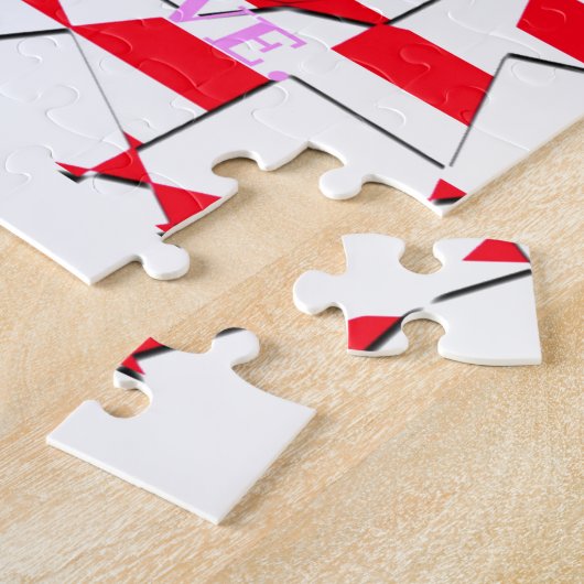 愛の国を愛するアメリカのスター ジグソーパズル (側面)