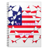 愛の国を愛するアメリカのスター ノートブック (正面)