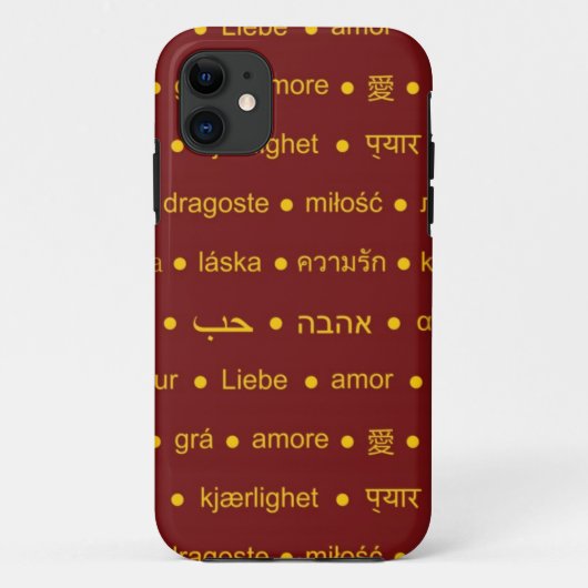 愛の国際的言葉 Case-Mate iPhoneケース (裏面)