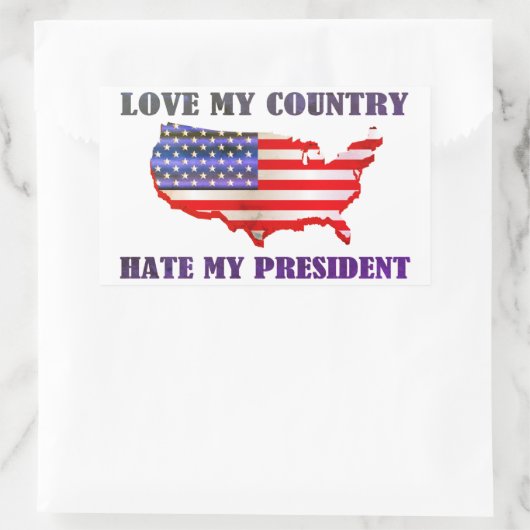 愛の国 長方形シール (バッグ)