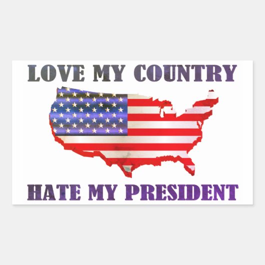 愛の国 長方形シール (正面)