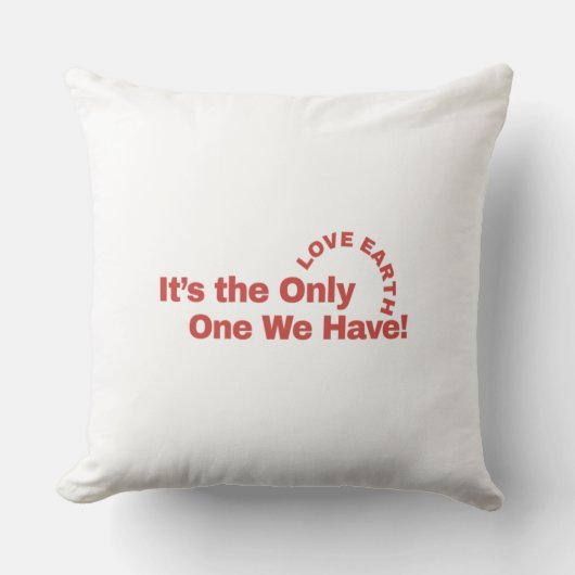 "愛の地球：より良いプラフレンドリーのためのエコ心地よい クッション (正面)