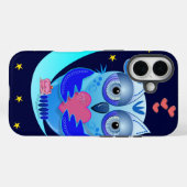 愛の場合の可愛い漫画フクロウ Case-Mate iPhoneケース (裏面 (横))