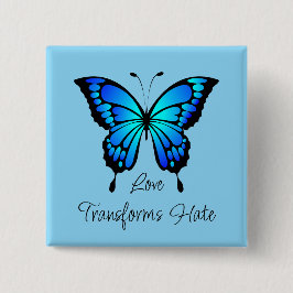 愛の変換ヘイト蝶ボタン 缶バッジ