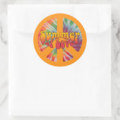 愛の夏の平和のシンボル ラウンドシール (バッグ)