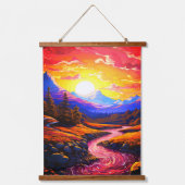 愛の夕日 吊り下げ型タペストリー (正面)