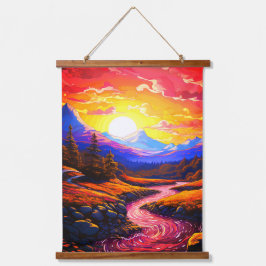 愛の夕日 吊り下げ型タペストリー