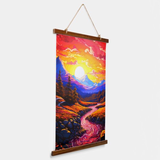 愛の夕日 吊り下げ型タペストリー (傾斜あり)