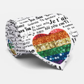 愛の外国語メンズネックタイ ネクタイ (ロール)