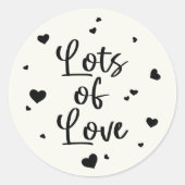 愛の多いバレンタインデークラシックラウンド ラウンドシール (正面)