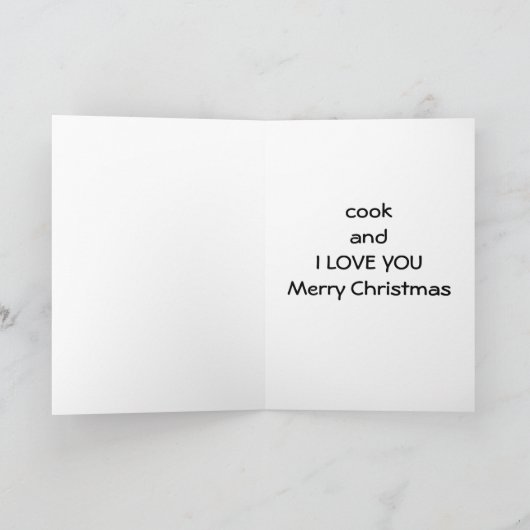 愛の多い私のFAV調理師へのクリスマスの愛 シーズンカード (内部)