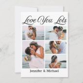 愛の多い、5枚の写真がバレンタインデーをコラージュ シーズンカード (正面)