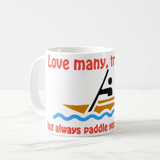 愛の多くは、少数を信頼するが、常に自分のcをパドル コーヒーマグカップ (正面左)