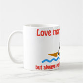 愛の多くは、少数を信頼するが、常に自分のcをパドル コーヒーマグカップ (左)
