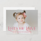 愛の多く編集可能な色バレンタインデーのはがき ポストカード (正面/裏面)