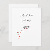 「愛の多く」紙飛行機カード シーズンカード (正面/裏面)