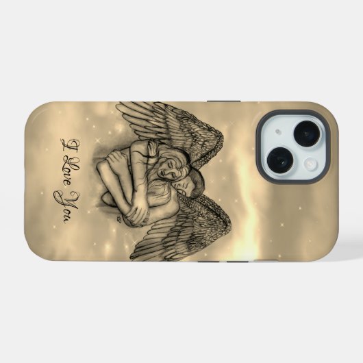愛の天使エロス , 愛してる iPhone 15ケース (裏面横)