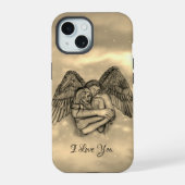 愛の天使エロス , 愛してる iPhone 15ケース (裏面)