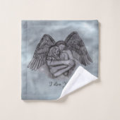 愛の天使エロス、私はあなたを愛 バスタオルセット (ウォッシュタオル)