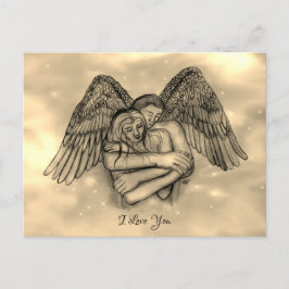 愛の天使エロス、私はあなたを愛 ポストカード