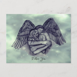 愛の天使エロス、私はあなたを愛 ポストカード