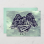 愛の天使エロス、私はあなたを愛 ポストカード (正面/裏面)